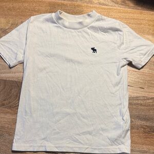 Abercrombie Kids White Tee with Navy Logo